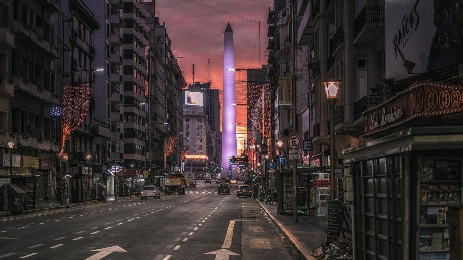 Buenos Aires - Obelisco al atardecer